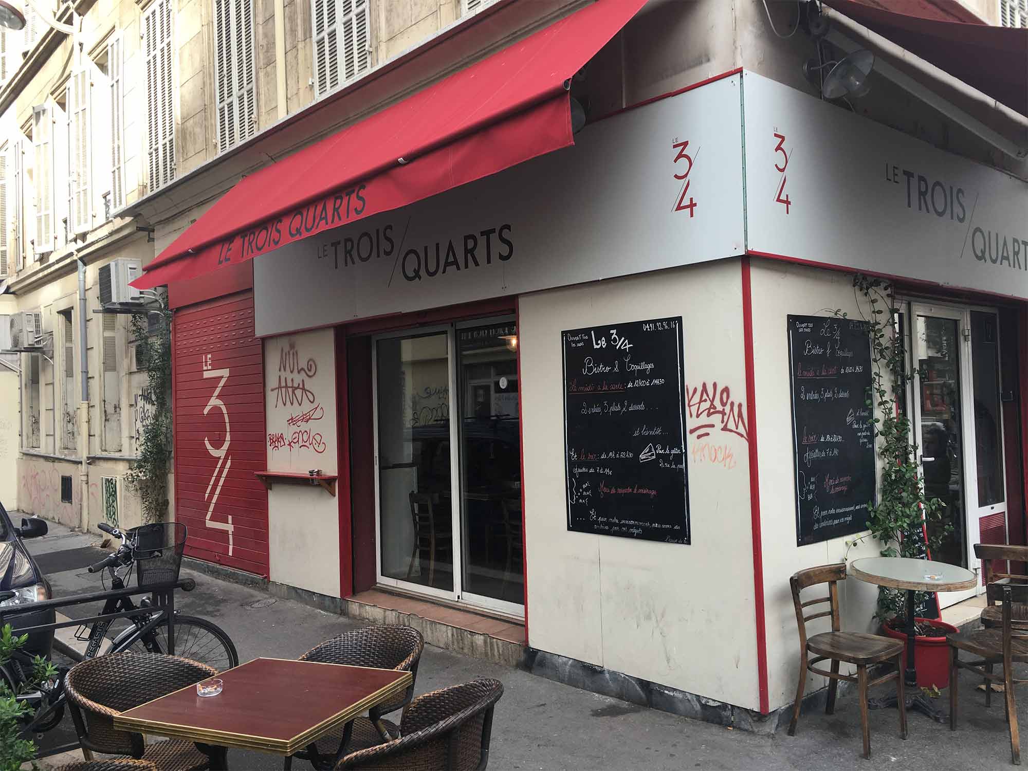 Le Trois Quarts, restaurant savoureux et décontracté sur le boulevard Chave